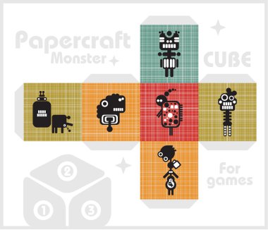 küp çocuklar için kağıt oyunları ve dekorasyon.