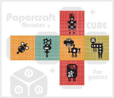 küp çocuklar için kağıt oyunları ve dekorasyon.