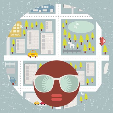 saç garip desenli siyah baş kadın.