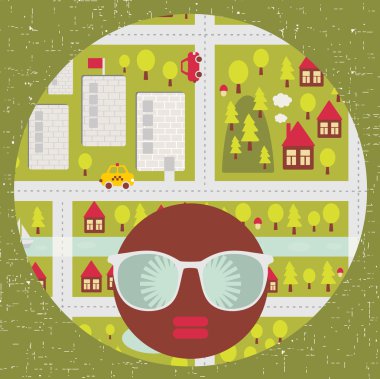 saç garip desenli siyah baş kadın.