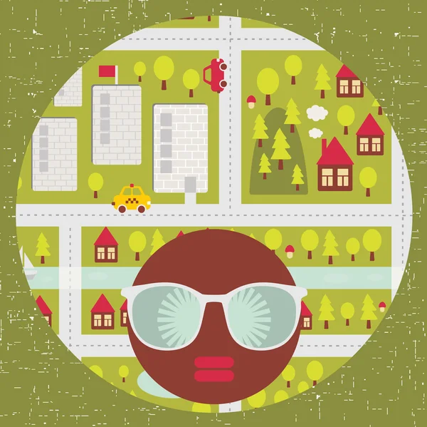 saç garip desenli siyah baş kadın.