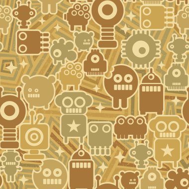 Retro sorunsuz geçmiş robotları ile.