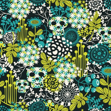 şirin kafatasları seamless modeli.