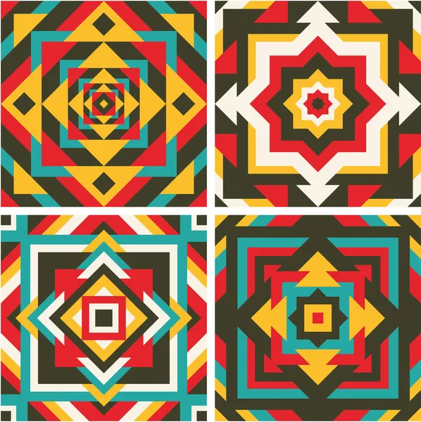 Quatre motifs géométriques . — Image vectorielle