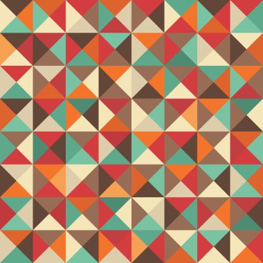 geometrik şekillerle Retro desen.