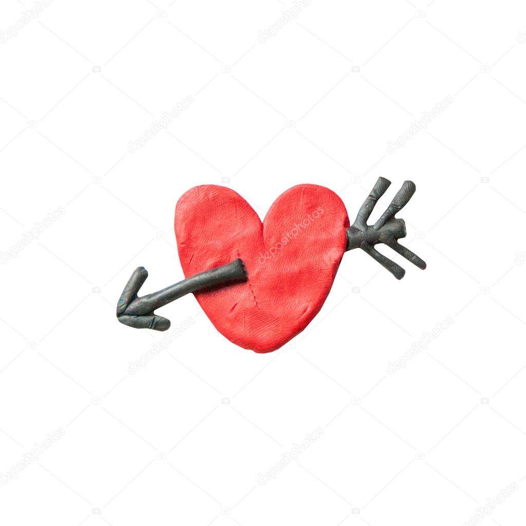 Cartoon heart with arrow.