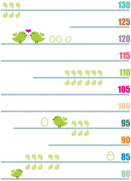 Mesure de la croissance des enfants . — Image vectorielle