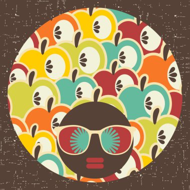 garip saçlı siyah baş kadın.