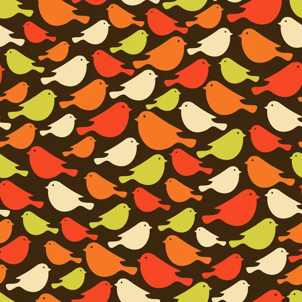 Uccelli colorati modelli senza cuciture . — Vettoriale Stock