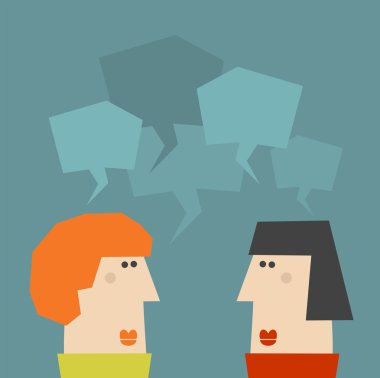 Two talking women.