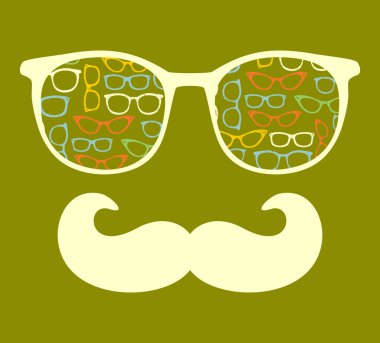 yansıma için yenilikçi Retro güneş gözlüğü.