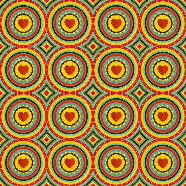 Güneş ve kalp ile Seamless Modeli.