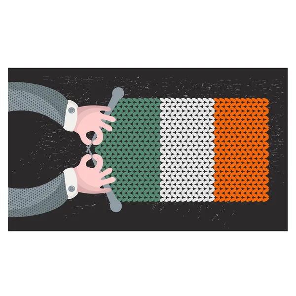 Ручної роботи прапор Ірландії. — стоковий вектор