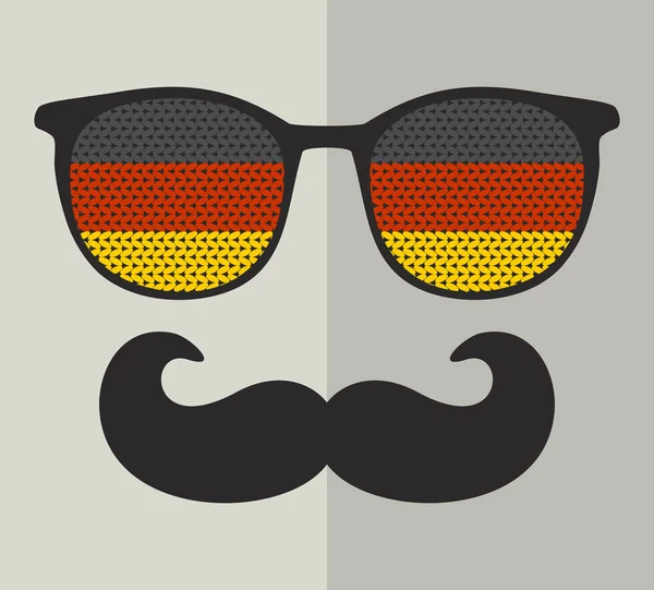 Gafas de sol retro con reflejo para hipster . — Vector de stock