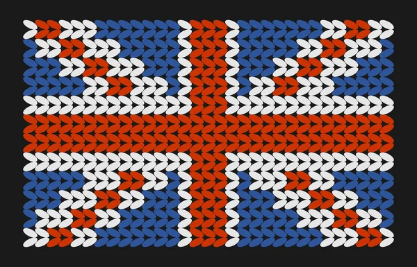 Knitted flag of Great Britain. — Stock Vector