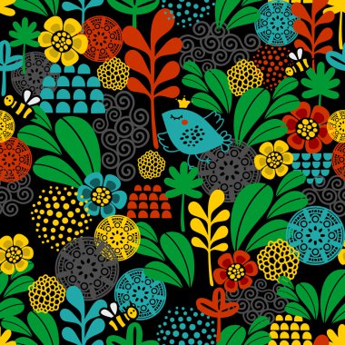 kuşlar ve arılar ile Seamless Modeli.