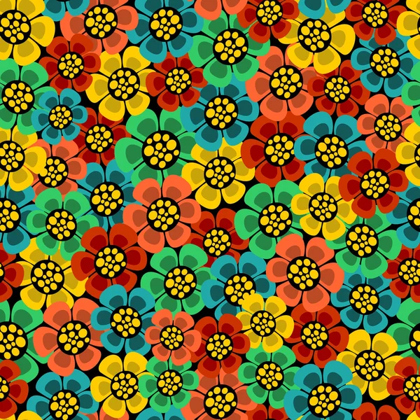 Patrón floral sin costuras. — Vector de stock