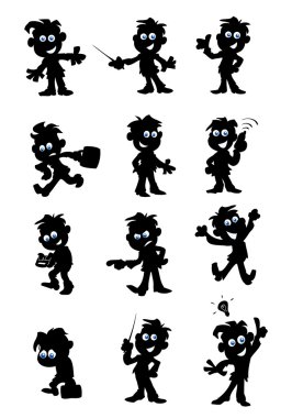 Eğlence topluluğu işadamı silhouettes