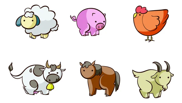 Bonitos animais de fazenda Ilustração De Stock