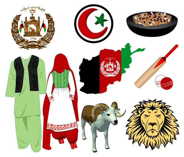 Symbole Afghanistans — Stockvektor