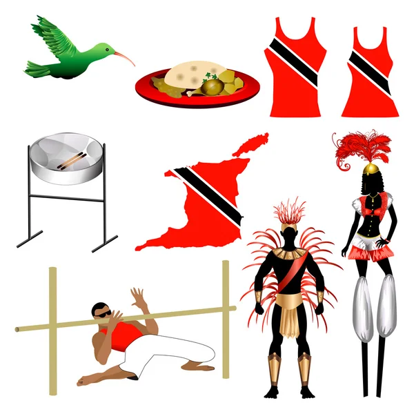 Trinidad Icons 2 — Stock Vector