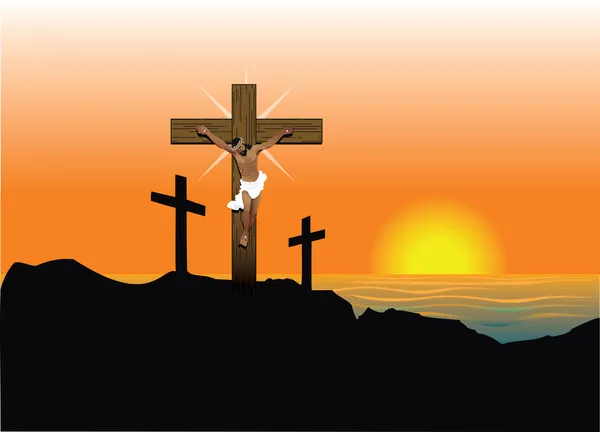 Jesús Resurrección de Pascua — Vector de stock