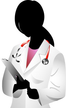 Kadın doktor (hemşire raster sürümü)