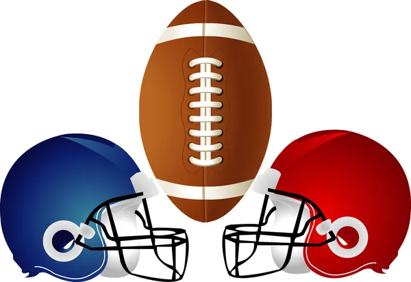 Raster version Illustration of a football design with helmets. — Stock Vector