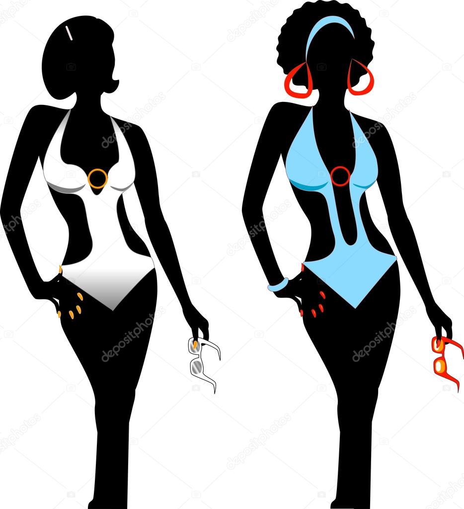 Swimsuit silhouette women