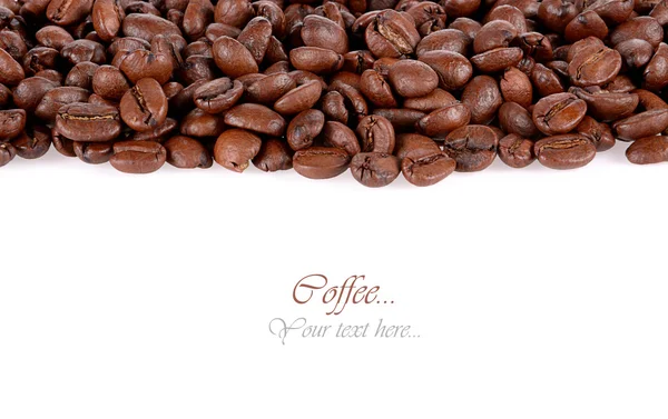 Kávé szemes elszigetelt fehér background — Stock Fotó