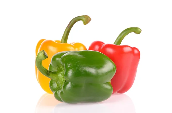 Red Green and Yellow peppers — Stock Photo, Image