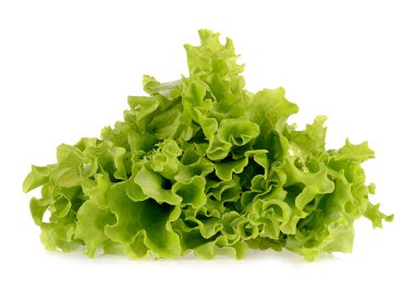 Beyaz bir arka plan üzerinde izole yeşil salata