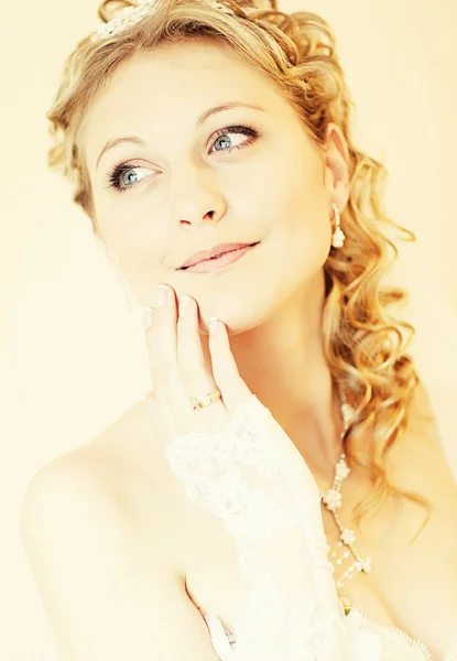 Portrait of attractive bride Stock Image