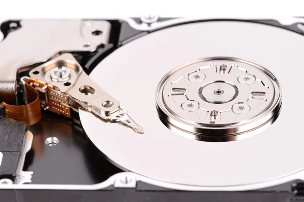 Bilgisayarın sabit diskini beyaz arkaplanda aç — Stok fotoğraf