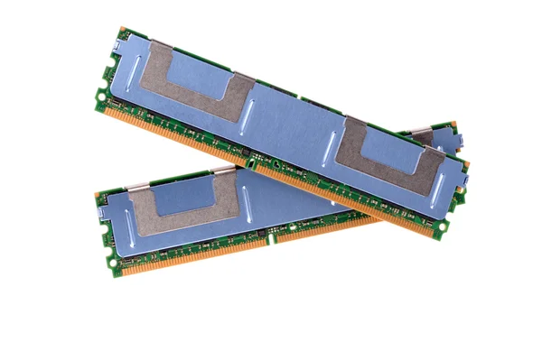 Computer memory module in isolated white background — Stock Photo, Image