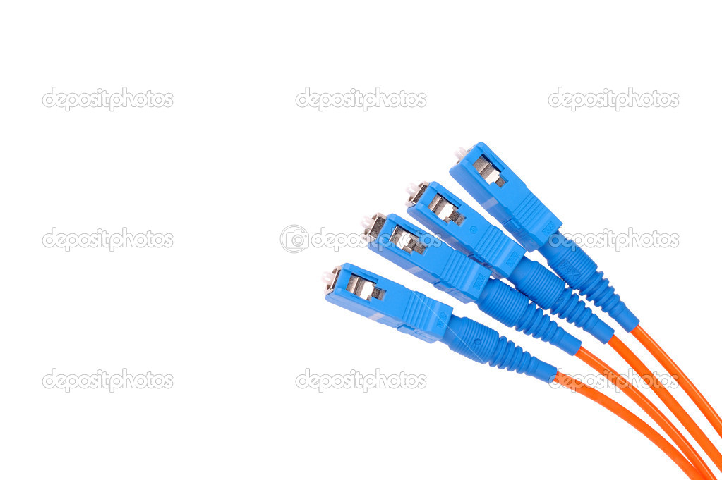 fiber cable for network. close-up