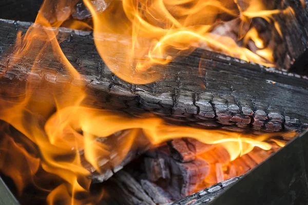 Burning wood — Stock Photo, Image