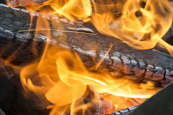 Burning wood — Stock Photo, Image