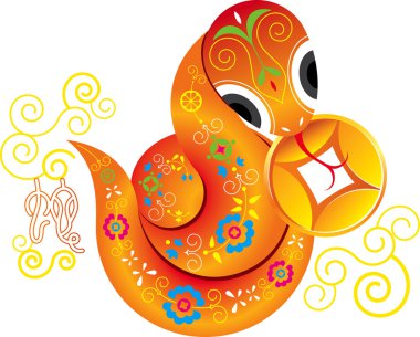 Year of snake design element clipart