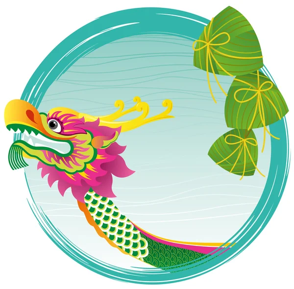 Dragon boat festival achtergrond — Stockvector