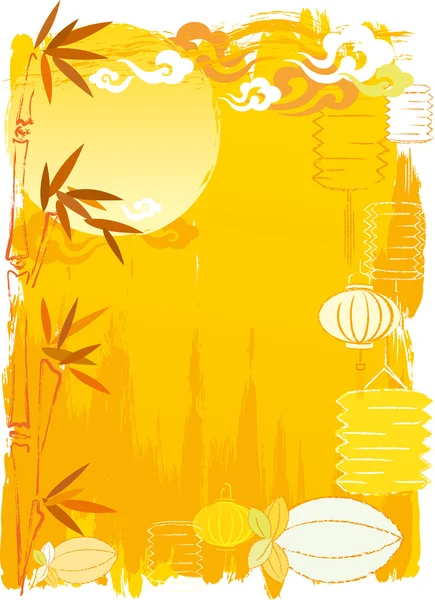 Fondo del festival chino de mediados de otoño — Vector de stock