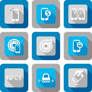 Nfc teknolojisi simgesi ile akıllı telefon