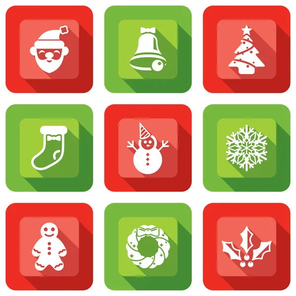 Conjunto de ícones de design de elemento de Natal — Vetor de Stock