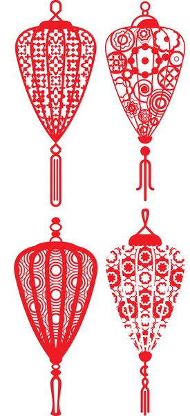 Contemporary lanterns design set — Stock Vector