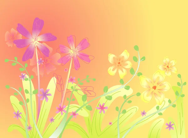 Σχέδιο λουλουδιών άνοιξη — Διανυσματικό Αρχείο