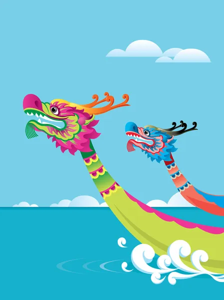 Dragon boat festival bakgrund — Stock vektor