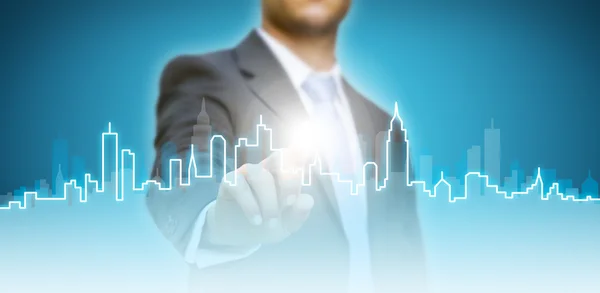 Businessman real estate concept — Stock Photo, Image