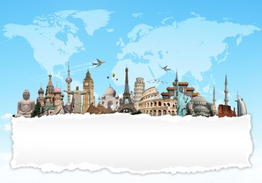 Seyahat Dünya anıt kavramı