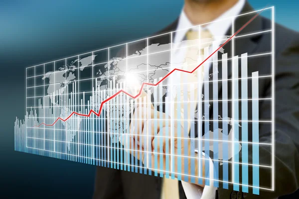 Businessman graph concept — Stock Photo, Image