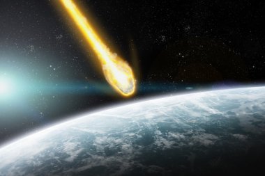 asteroit Dünya gezegeni üzerinde